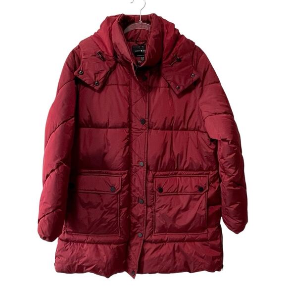 Lucky Brand Jeans Rain Resistant Long Sleeve Puffer Coat Red Size XL - Picture 9 of 9